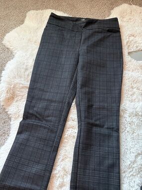 Women's Charcoal Plaid Career Pants